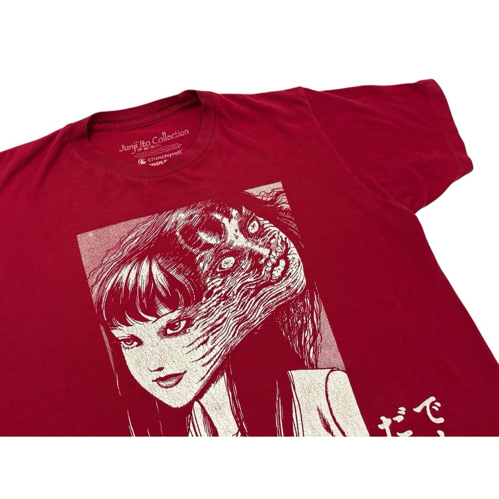 Junji Ito Collection Tomie Men’s M T-shirt Red Maroon Anime Manga Horror